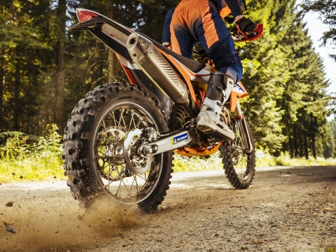 KTM Bike on and offroad trail