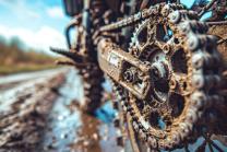Muddy Motorcycle Chain