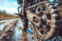 Muddy Motorcycle Chain