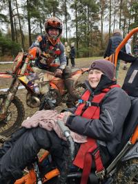 Burts with mum Maria at the Plews Tyres British Extreme Championships at Helmsley