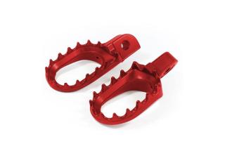 Aluminium trial footpegs red