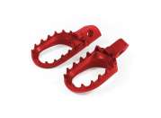 Aluminium trial footpegs red