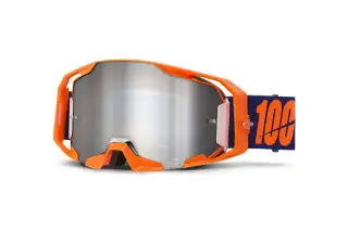 100 A Rmatic Goggles Neon Orange Mirror Silver Flash Lens