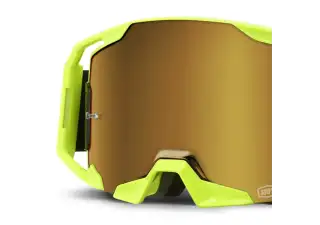 100 Armatic Neon Yellow True Gold Mirror Lens SIDE