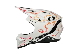2026 O Neal 1 SRS Helmet SPLASHV 26 white orange leftside 700x