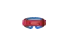 5140227 3231 VISION YOUTH VESTA GOGGLE RED FLUO WHITE MIRROR SILVER R4
