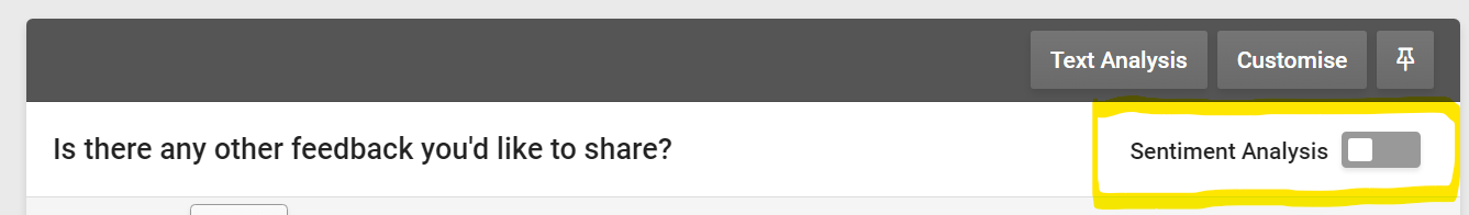 Image showing the option to enable Sentiment Analysis