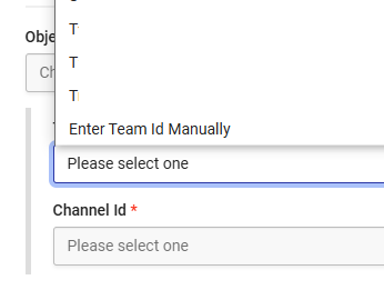 Enter Team Id Manually