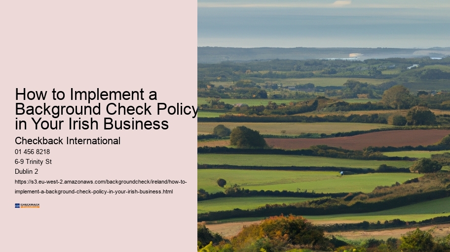How to Implement a Background Check Policy in Your Irish Business