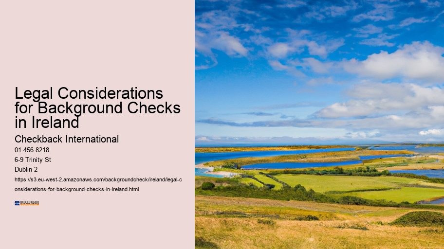 Legal Considerations for Background Checks in Ireland