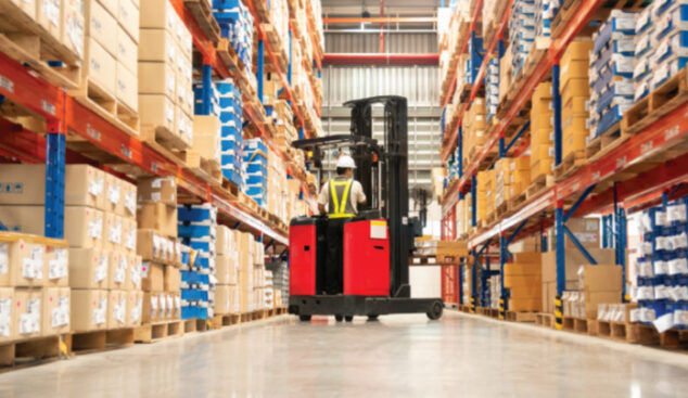 Warehouse wholesale depot forklift truck