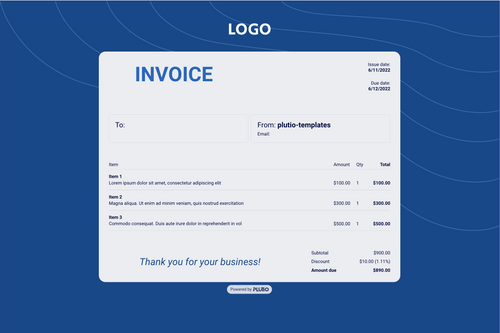Waves Invoice