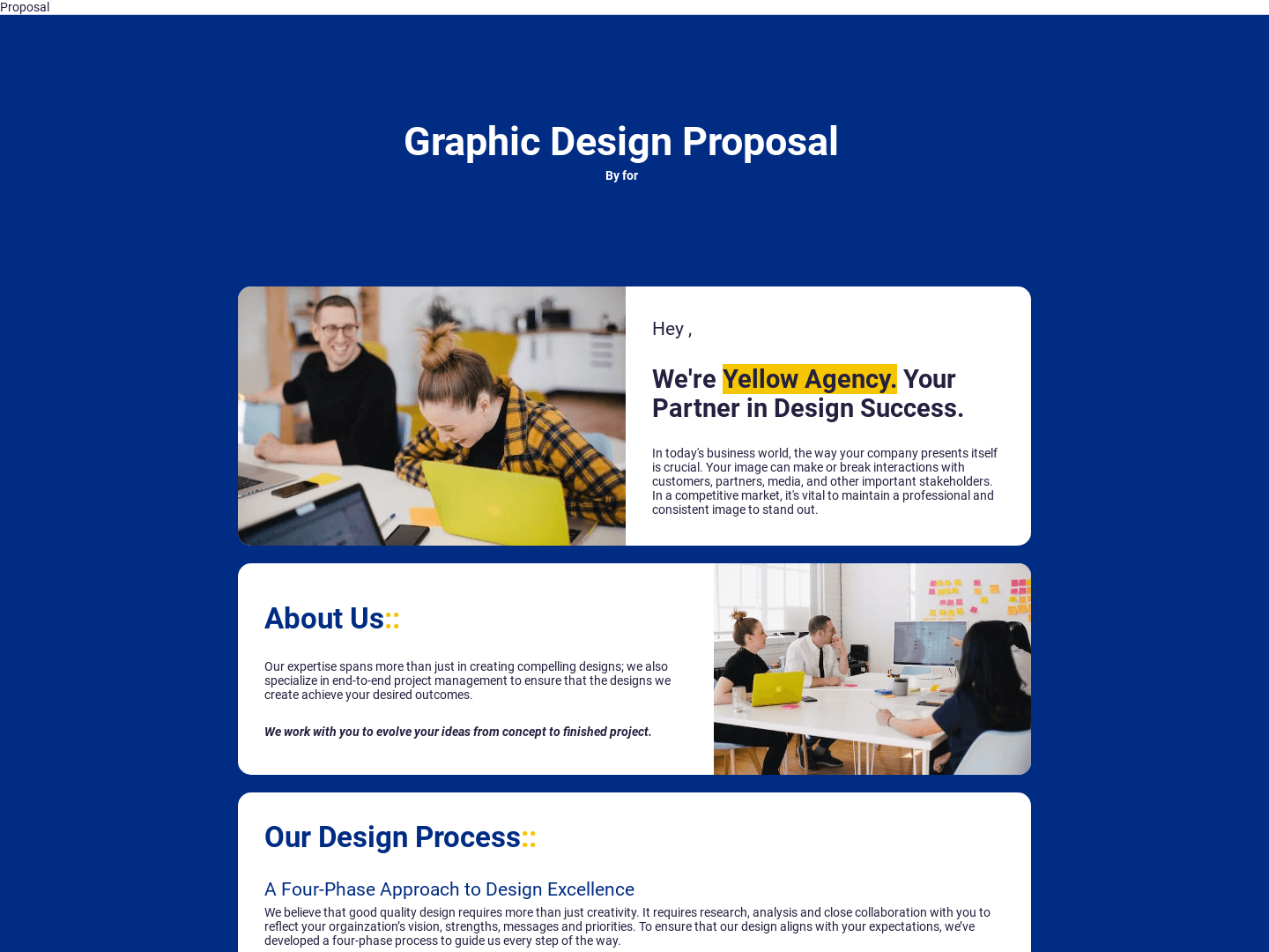 Graphic design proposal