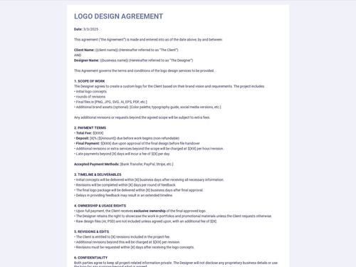 Logo Design Contract