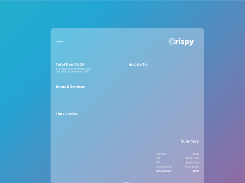 Gradient Invoice