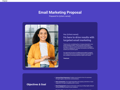 Email Marketing Proposal