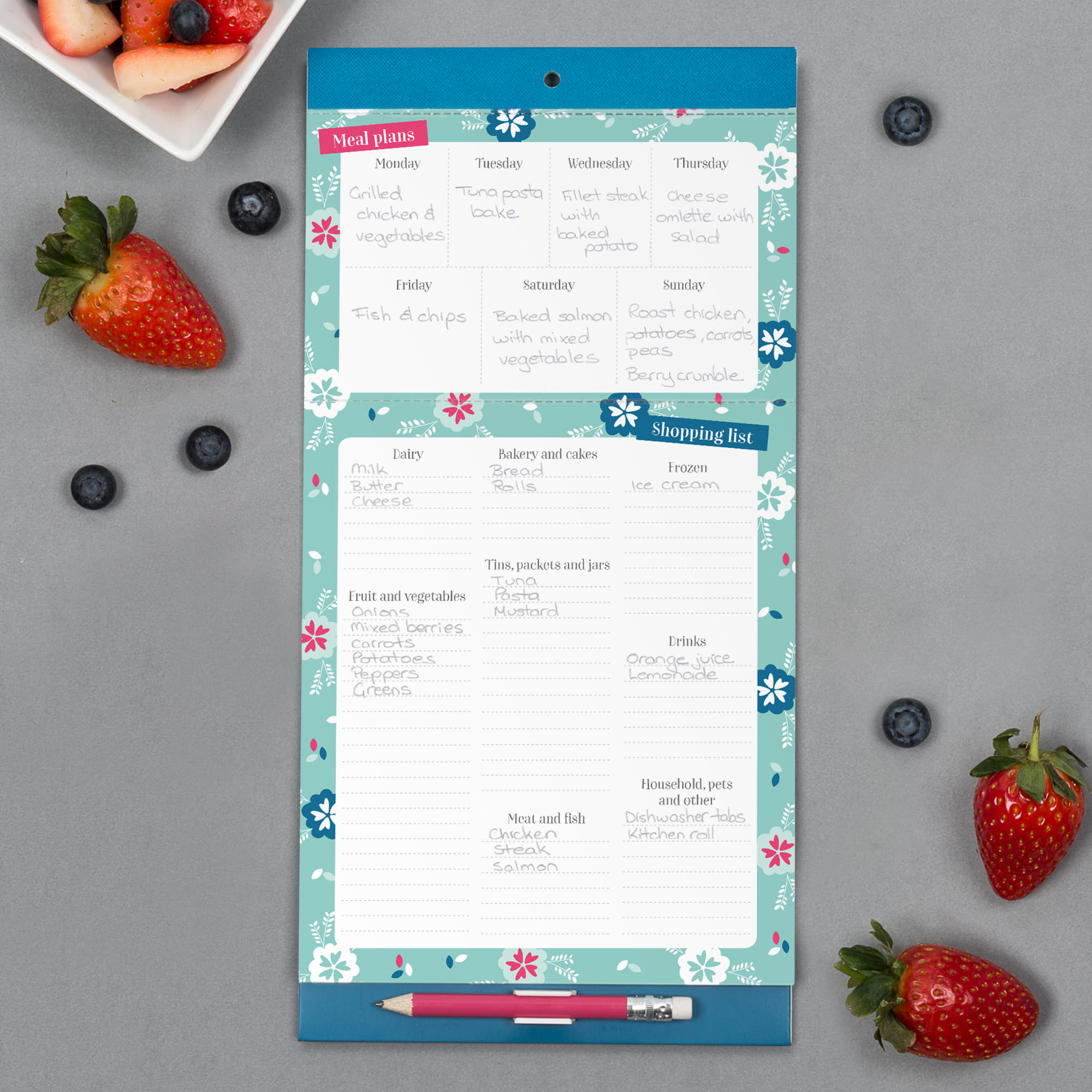 Menu And Shopping List Magnetic Fridge List Boxclever Press
