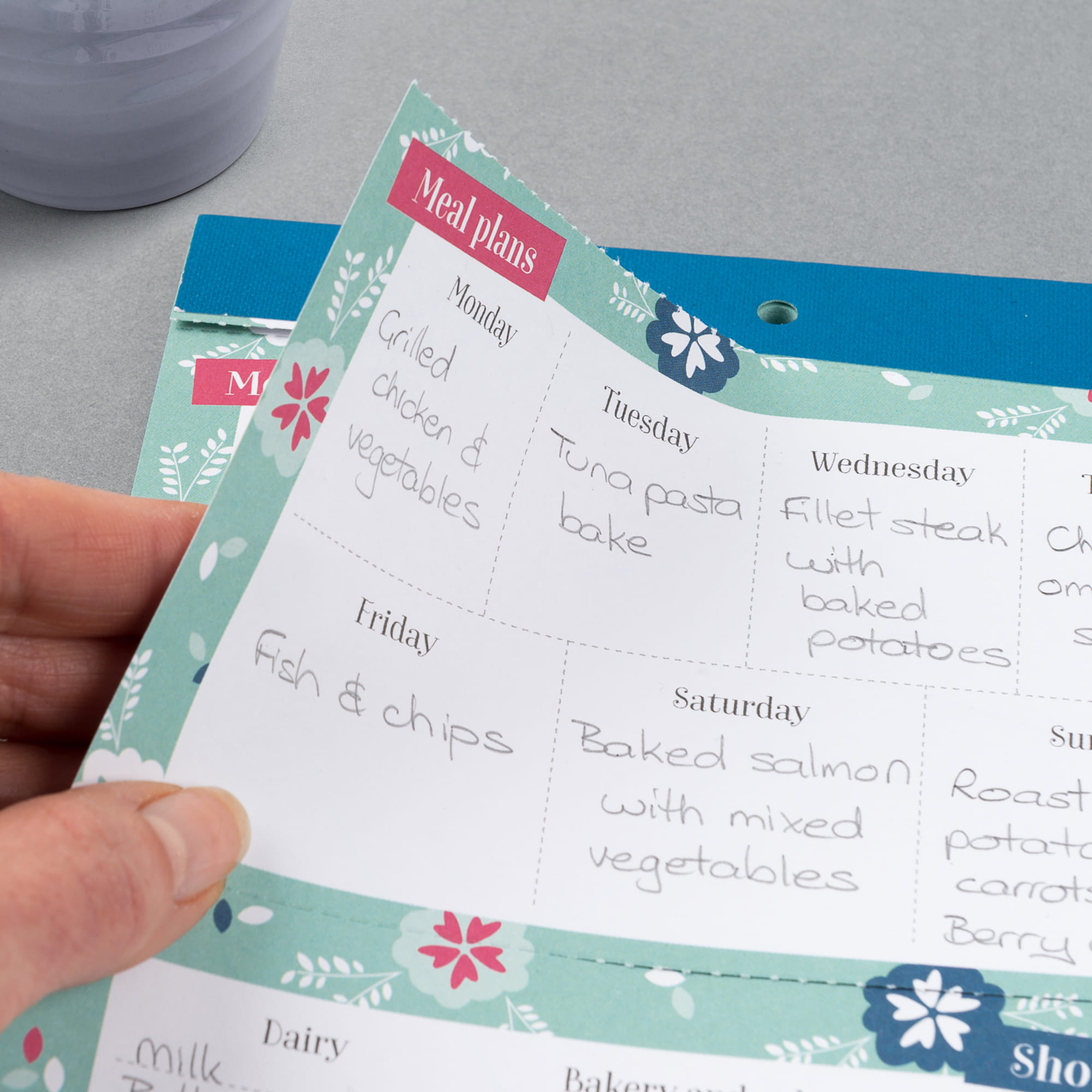 Menu And Shopping List Magnetic Fridge List Boxclever Press