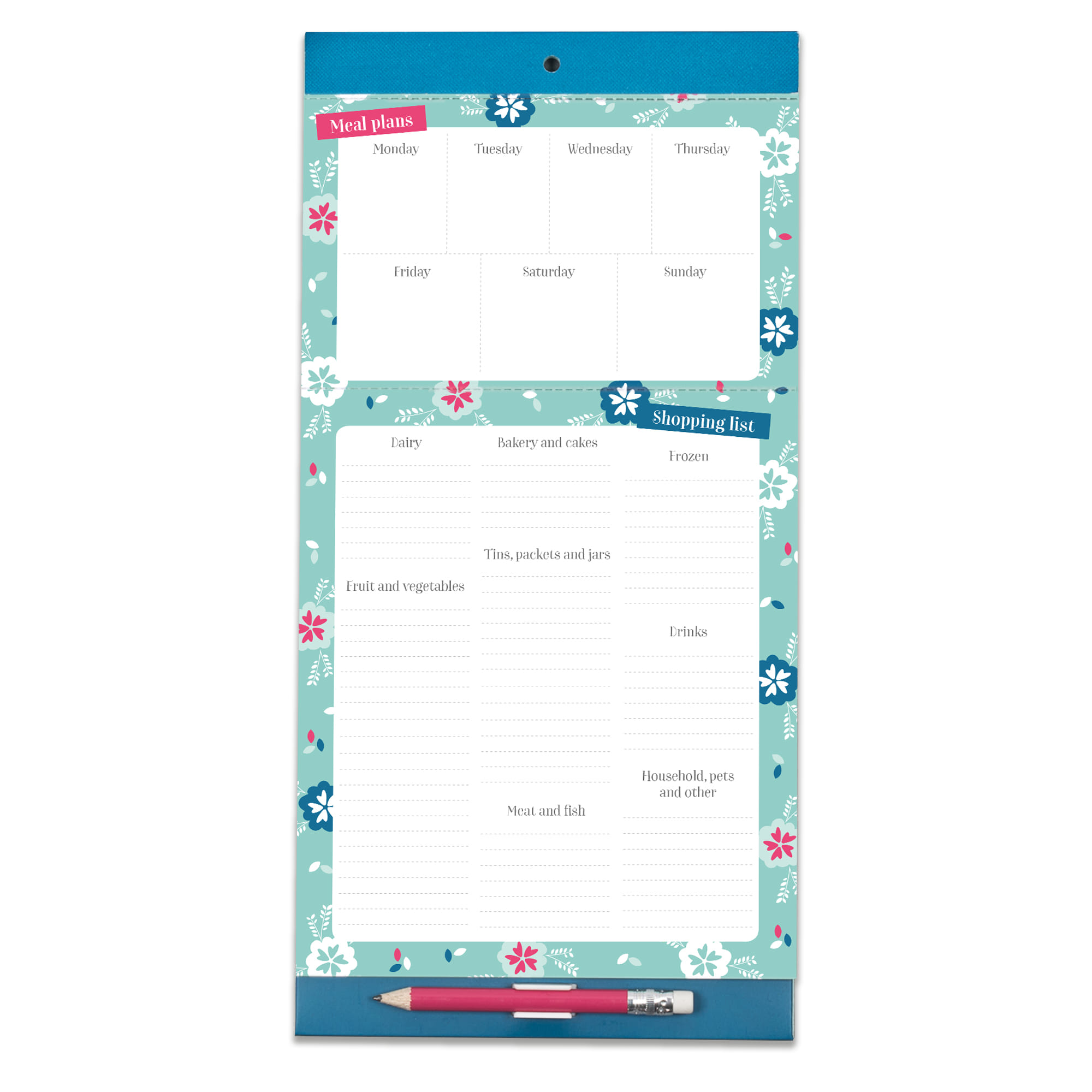 Menu And Shopping List Magnetic Fridge List Boxclever Press