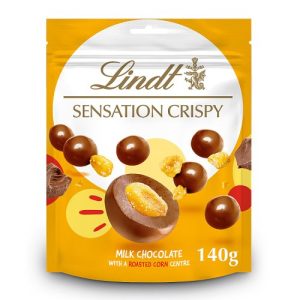 LINDT BAGS - SENSATIONS POUCH CRISPY TOASTED CORN 140G