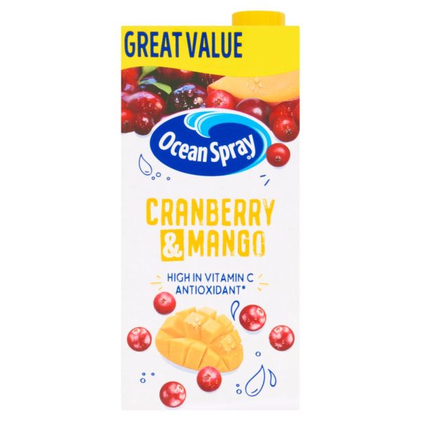 OCEAN SPRAY 1LTR PMP £1.99 - CRANBERRY MANGO