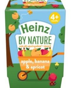 HEINZ 100G JAR 161G APPLE BANANA APRICOT 4PK