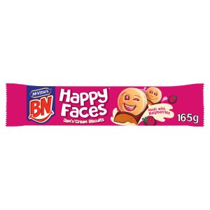 MCVITIES BN HAPPY FACES JAM N CREAM BISCUITS 165G PMP £1.25