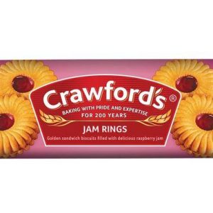 CRAWFORDS JAM RINGS BISCUITS 125G