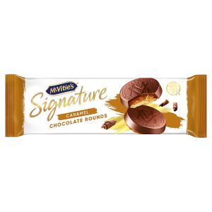 MCVITIES SIGNATURE CARAMEL CHOCOLATE ROUNDS BISCUITS 109G