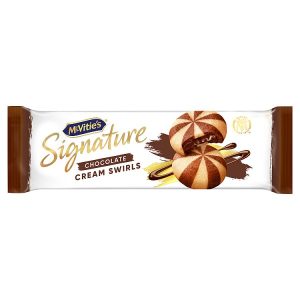 MCVITIES SIGNATURE CHOCOLATE CREAM SWIRLS BISCUITS 142G