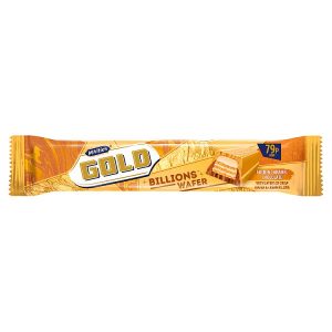 MCVITIES GOLD BILLIONS WAFER GOLDEN CARAMEL CHOCOLATE BAR 39G PMP 79P
