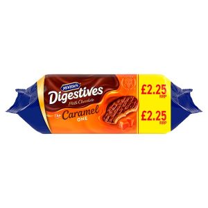 MCVITIES CARAMEL DIGESTIVE BISCUITS 250G PMP £2.25