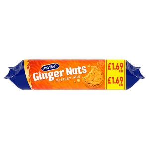 MCVITIES GINGER NUTS BISCUITS 250G PMP £1.69