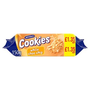 MCVITIES COOKIES PMP - WHITE CHOC CHIP COOKIES PMP £1.35 150G