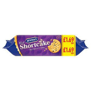 MCVITIES FRUIT SHORTCAKE BISCUITS 250G PMP £1.69