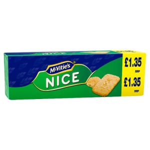 MCVITIES NICE BISCUITS PMP £1.35 250G