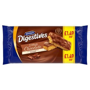 MCVITIES DIGESTIVE MILK CHOCOLATE SLICES CAKE BARS 5 PACK PMP £1.49