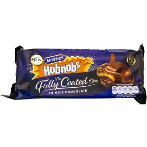 MCVITIES HOBNOBS BISCUITS THE FULLY COATED ONE IN MILK CHOCOLATE 158G