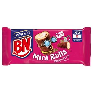 MCVITIES BN RASPBERRY MINI ROLLS CAKE BARS MULTIPACK 5X21.8G, 109G