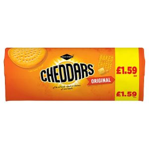 JACOBS BAKED CHEDDARS CHEESE CRACKERS 150G PMP £1.59