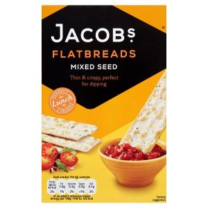JACOBS FLATBREADS MIXED SEED CRACKERS 150G