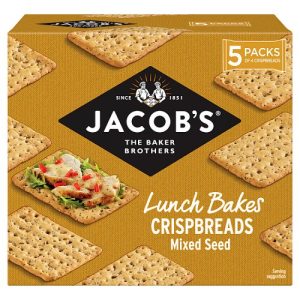 JACOBS CRISPBREADS MIXED SEED CRACKERS 5X38G, 190G