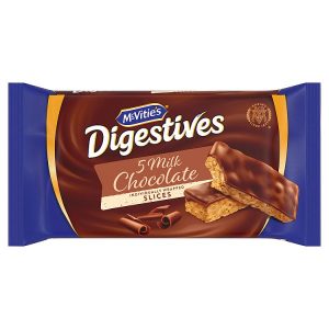 MCVITIES DIGESTIVES MILK CHOCOLATE SLICES CAKE BARS 5X22.8G, 114G