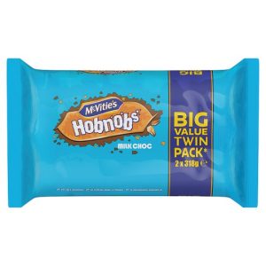 MCVITIES HOBNOBS MILK CHOCOLATE BISCUITS TWIN PACK 2X318G, 636G