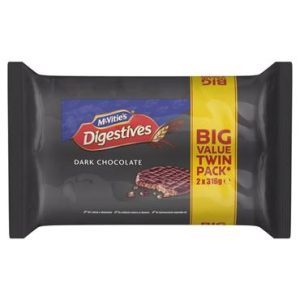 MCVITIES DARK CHOCOLATE DIGESTIVES BISCUITS TWIN PACK 2X316G, 636G