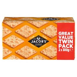JACOBS ORIGINAL CREAM CRACKERS TWIN PACK 2X300G, 600G