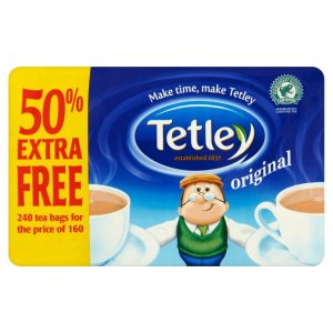 TETLEY TEABAGS 160S + 0.5 EXTRA FREE 240S