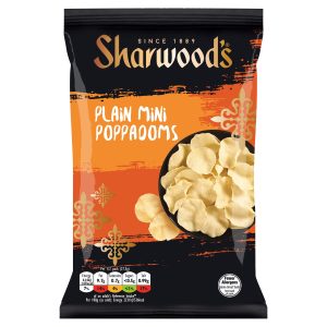 SHARWOODS MINI POPPADOMS PLAIN 6/55G