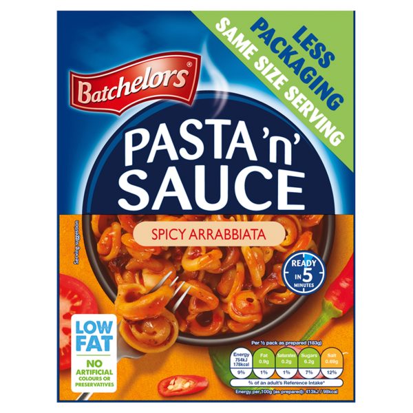 BATCHELORS PASTA N SAUCE ARRABIATA QC HS 7/99G