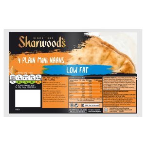 SHARWOODS MINI LOW FAT NAANS 8/260G